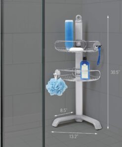 simplehuman Corner Shower Caddy, Stainless Steel and Anodized Aluminum 34 8122ZxlCgL