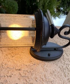 Westinghouse Lighting 6230600 New Haven One-Light Exterior Wall Lantern on Steel with Clear Seeded Glass, Black,Oil Rubbed Bronze Finish, (1 Pack) 24 8123EwAeaFL