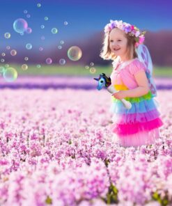 LED Light Up Unicorn Bubble Wand Toy | Includes (2) 3oz Bubble Solutions | Batteries Included 14 8123qn0qi8L