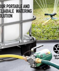 SumpMarine Water Transfer Pump, 115V 330 Gallon Per Hour - Portable Electric Utility Pump with 6' Water Hose Kit - To Remove Water From Garden, Hot Tub, Rain Barrel, Pool, Ponds, Aquariums, and More Pump Without Switch 20 8124 UBapiL