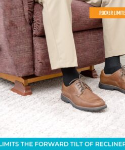 Stander Recliner Risers, Non-Slip Chair Lifters for Adults, Seniors, and Elderly, Low Profile Seat Raiser for Sitting and Standing Assistance, Compatible with Wooden Base Recliners, Set of 4 16 81250WzlpPL