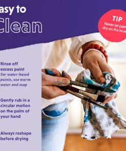 Crafts 4 All Acrylic Paint Brushes - Pack of 10 Professional, Wide and Fine Tip, Nylon Hair Artist Paintbrushes - Paintbrush Bulk Set for Watercolor, Canvas, Craft, Detail & Oil Painting 10 Pack 19 8125yj9mqzL