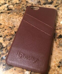 Bastex iPhone 6 Case, Premium Genuine Leather Slim Fit Snap On Executive Wallet Card Case for iPhone 6, 6s Brown 23 812611ErKSL