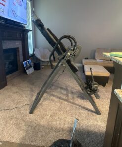 INNOVA HEALTH AND FITNESS ITM5900 Advanced Heat and Massage Inversion Table, Gray/Black 52 8127WMI20IL