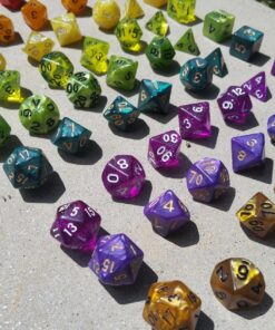 Wiz Dice Series II - DND Dice Set (105 Dice, 15 Sets of 7 Unique Colors) - Perfect DND Gifts - Role Playing Dice DND Accessories for TTRPG MTG Dice Games -D&D Dice Game Sets in Unique Finishes 38 81282Yc7k0L 1