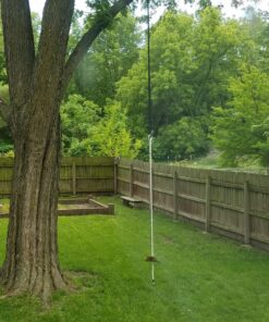 Swurfer Swift - Maple Wood Disc Swing for Kids Ages 4 and Up, Holds up to 150 Pounds - Includes 18" Curved Seat Swing with Heavy Duty Braided Rope, Brown Disc Tree Swing 21 812860W5wL