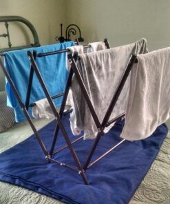 Household Essentials 5175 Collapsible Expandable Metal Clothes Drying Rack, Antique Bronze, STORAGE 25 8129jMfGW3L