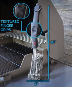 Kona 360/Clean Grill Brush - Powerful 30-Second Grill Cleaner - The World's Best Grill Brush, Bristle | Free of Brass Wire & Safe BBQ Grill Brush, BBQ Brush Accessory for Grill Cleaning Kit - 18 Inch 1 Black 25 812BEPeXyrL
