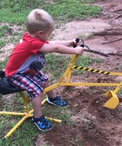 The Big Dig Sandbox Digger Excavator Crane with 360 Degree Rotation with Base Great for Sand, Dirt and Snow, Steel Outdoor Play Toy, Yellow 39 812BcWgJ4WL