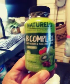 NATURELO Vitamin B Complex with Methyl B12, Methyl Folate, Vitamin B6, Biotin Plus Choline, CoQ10, and Fruit & Vegetable Blend - Supports Energy & Healthy Stress Response - Vegan - 120 Capsules 120 Count (Pack of 1) 36 812BrKaKvL