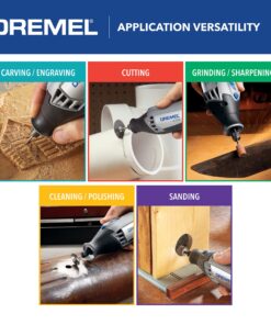 Dremel 4000-2/30 Variable Speed Rotary Tool Kit - Engraver, Polisher, and Sander- Perfect for Cutting, Detail Sanding, Engraving, Wood Carving, and Polishing- 2 Attachments & 30 Accessories 4000 Rotary Tool + 32 Accessories 34 812DWFhEuXL