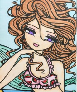 Sweet & Simple Whimsy Girls: Mermaids and More to Color 57 812EGoqjuQL