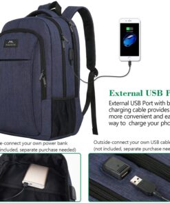 Alternative view of MATEIN Laptop Backpack,Slim Travel Backpack with Laptop Compartment for Men Women,College Daypack Gift Computer Bag fits 15.6 Inch Notebook, Blue