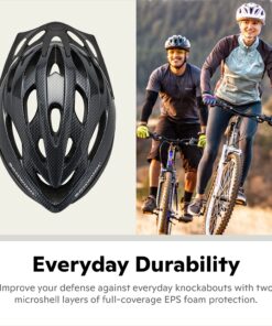 Schwinn Thrasher Adult Bike Helmet, Lightweight Microshell, Men and Women, Dial Fit Adjustment, LED and Non-Lighted Options, Suggested Fit 58-62 Cm Black 43 812FfSnseIL