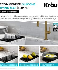 Kraus KGU-413B Undermount Single Bowl Granite Kitchen Sink, 31 Inch, Black 42 812HWGcv22L 2