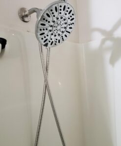 AquaDance 7" Premium High Pressure 3-Way Rainfall Combo for The Best of Both Worlds - Enjoy Luxurious Rain Showerhead and 6-Setting Hand Held Shower Separately or Together - Chrome Finish - 3328 2.5 Gallons Per Minute 32 812HoSJ5sxL