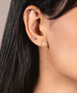 14K Solid Gold Stud Earrings | Round, Pear, Oval, Cushion, Emerald, Princess & Heart Cut Cubic Zirconia Stud | Screw Back Posts | 0.50 to 4.0 CTW | With Gift Box .50 CTW (.25 Ct Each) Round Cut 14K Yellow Gold 11 812I1Zc 3aL