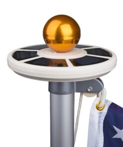 Alternative view of Sunnytech 2nd Generation Solar Flag Pole 20led Light, Brightest, Most Powerful, Longest Lasting & Most Flag Coverage, LED Downlight Light up Flag on Most 15 to 25Ft Flagpole, Upgraded Electric Circuit,White White