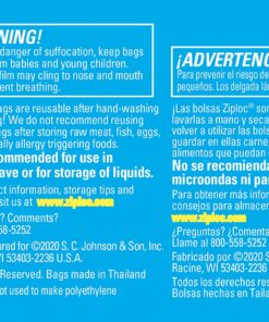 Ziploc Sandwich and Snack Bags, Storage Bags for On the Go Freshness, Grip 'n Seal Technology for Easier Grip, Open, and Close, 90 Count 26 812NCHakiL