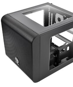 Thermaltake Core V1 SPCC Mini ITX Cube Gaming Computer Case Chassis, Interchangeable Side Panels, Black Edition, CA-1B8-00S1WN-00 91 812NEr4GHNL