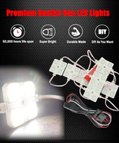 Ampper 12V 40 LEDs Interior Van Light Kits, LED Ceiling Lights with Simplified Harness Switch Fuse for Van RV Boats Caravans Trailers VW LWB and More (10 Modules, White) 26 812NfteFEJS