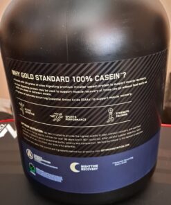 Optimum Nutrition Gold Standard 100% Micellar Casein Protein Powder, Slow Digesting, Helps Keep You Full, Overnight Muscle Recovery, Chocolate Supreme, 4 Pound (Packaging May Vary) 25 Servings (Pack of 1) 34 812OG9naPL