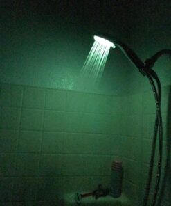 Luminex by PowerSpa 7-Color 4-Setting LED Handheld Shower Head with Air Jet LED Turbo Pressure-Boost Nozzle Technology. 7 vibrant LED colors change automatically every few seconds 30 812QTvEEXIL