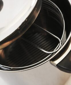 Excelsteel 6 Quart Stainless Steel Stove Top Deep Fryer,Silver 22 812R32HlhSL