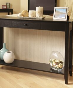 Convenience Concepts American Heritage 1 Drawer Console Table with Shelf, Black 31 812Tuzy9e4L