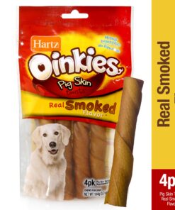 Hartz Oinkies Pig Skin Twists 5 (4 pack) 10 812WvGQG7cL