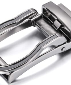 Marino Avenue Mens Genuine Leather Ratchet Dress Belt with Open Linxx Buckle Fissure - Deep Charcoal Adjustable from 28" to 44" Waist 10 812XLrY0DnL