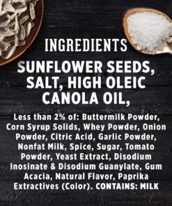 DAVID Seeds Buffalo Style Ranch Flavored Salted and Roasted Jumbo Sunflower Seeds, Keto Friendly Snack, 5.25 OZ Bags, 12 Pack 5.25 Ounce (Pack of 12) 22 812XPy2vdgL