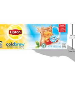 Lipton Family-Sized Black Iced Tea Bags, Cold Brew Unsweetened 22 ct (Pack of 12) 22 Count (Pack of 12) 19 812Xnl04HuL