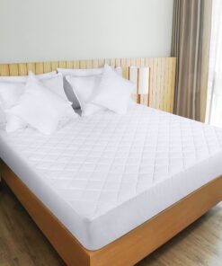 Utopia Bedding Quilted Fitted Mattress Pad (King) - Elastic Fitted Mattress Protector - Mattress Cover Stretches up to 16 Inches Deep - Machine Washable Mattress Topper White King 40 812ac 7 ohL