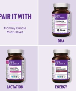 New Chapter Advanced Perfect Prenatal Vitamins, 192ct, Made with Organic, Non-GMO Ingredients for Healthy Baby & Mom - Folate (Methylfolate), Whole-Food Fermented Iron, Vitamin D3 + Ginger 192 Count (Pack of 1) 17 812cUTdzJdS