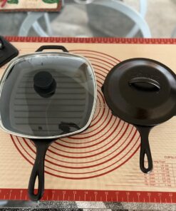 Lodge 8 Inch Cast Iron Pre-Seasoned Skillet – Signature Teardrop Handle - Use in the Oven, on the Stove, on the Grill, or Over a Campfire, Black 41 812ch92pBmL