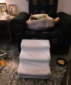 Etna Products JSNY Pet Stairs 3 Steps Stairs, Small Dog/Cat Steps White 40 812ecLTOLmL