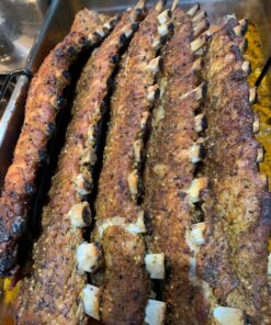 Sorbus® Non-Stick Rib Rack - Porcelain Coated Steel Roasting Stand – Holds 4 Rib Racks for Grilling & Barbecuing - Perfect BBQ Accessories for Smoker and Grill - Durable and Convenient Design (Black) 27 812eu ipvrL