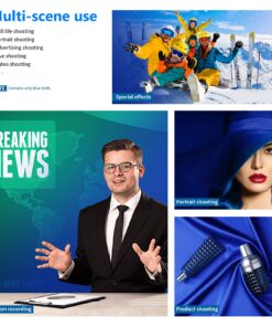 NEEWER 6x9 feet/1.8x2.8m Photo Studio 100% Pure Polyester Collapsible Backdrop Background for Photography, Video and Television (Backdrop ONLY) - Blue 16 812gNtNoDS