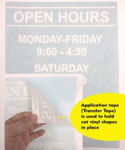 Custom Business Hours Window Decal - 10.5"x13.5" - Vinyl Custom Lettering, Glass Door Sign - Free Squeegee - Easy Install Manual 19 812gRVw6uL