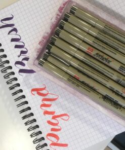 SAKURA Pigma Micron Brush Pens - Archival Black and Colored Ink Pens - Pens for Writing, Drawing, or Journaling - Black and Assorted Colored Ink - Brush Nibs - 8 Pack 8 Color Set Colors May Vary 38 812gUkmWw5L