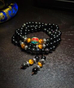 COAI Black Obsidian Stone Bracelet Necklace Mala Beads 108 Tiger Eye 41 812iZI1BtXL