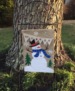 Evergreen Flag Embroidered Let It Snow Burlap Garden Flag - 12.5 x 18 Inches Outdoor Decor For Homes and Gardens 15 812kqM0knEL