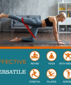 Resistance Band Exercise Loops - Set of 4 Elastic Workout Bands for Fitness, Muscle Toning, Stretching, and Physical Therapy by Home-Complete 23 812l2EPjiL