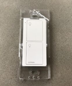 Lutron 2-Button Pico Smart Remote Control for Caseta Smart Switch, PJ2-2B-GWH-L01, White 1 Pack 47 812lRJdVXhL 1