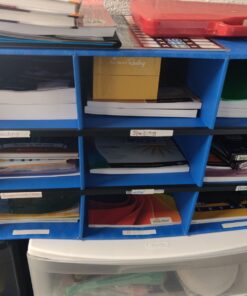 Bankers Box Classroom 9 Compartment Cubby Storage 16"H x 28 1/4"W x 13"D (3380701) , Blue 24 812lrBvRQkL