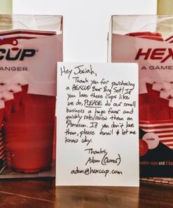 HEXCUP - Reusable Party Pong Cup Set by PartyPong - 22 Reusable Cups, 3 Balls, & Plastic Game Card 34 812lrSiWPsL
