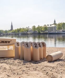 Molkky - Wooden Pin & Skittles Game - Outdoor Fun - For Beach - Park - Picnic - Playground - Classic Family Garden Game from Tactic 24 812mGrB6l L