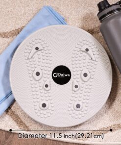 Figure Trimmer Core Ab Twister Board for Exercise 12 inch Waist Twisting Disc with 8 Mangets Reflexology for Slimming and Strengthening Abdominal & Stomach Exercise Equipment Grey 24 812mducweL