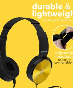 Kids Headphones Bulk 5 Pack, Student On Ear Color Varieties, Comfy Swivel Earphones for Classroom, Library, School, Airplane, for Online Learning and Travel, Noise Stereo Sound 3.5mm Jack (Colorful) Colorful 21 812mjSLMIML